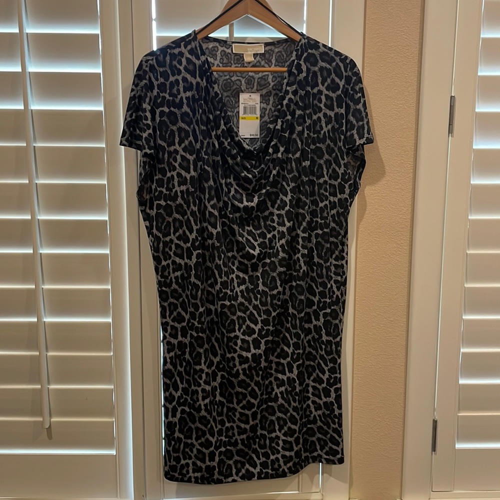 Michael Kors casual dress. Black leopard print.